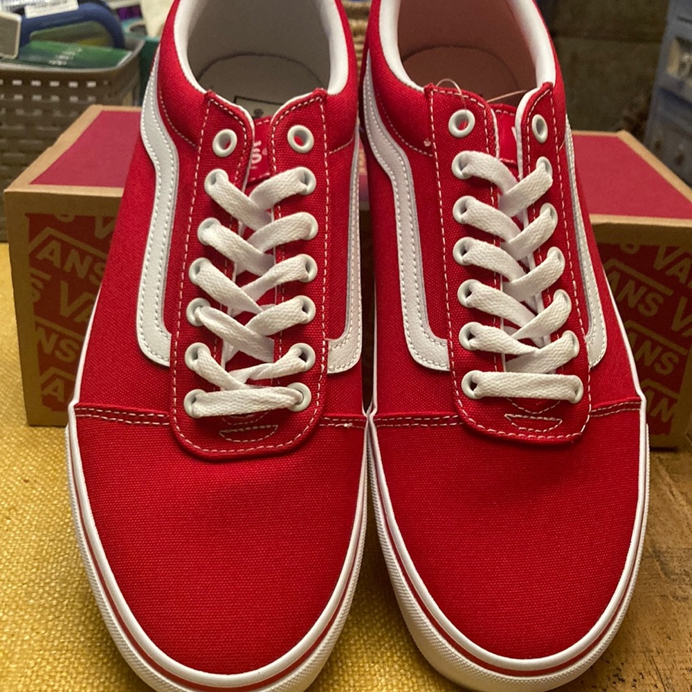 COPY - Vans racing red white skateboard shoe